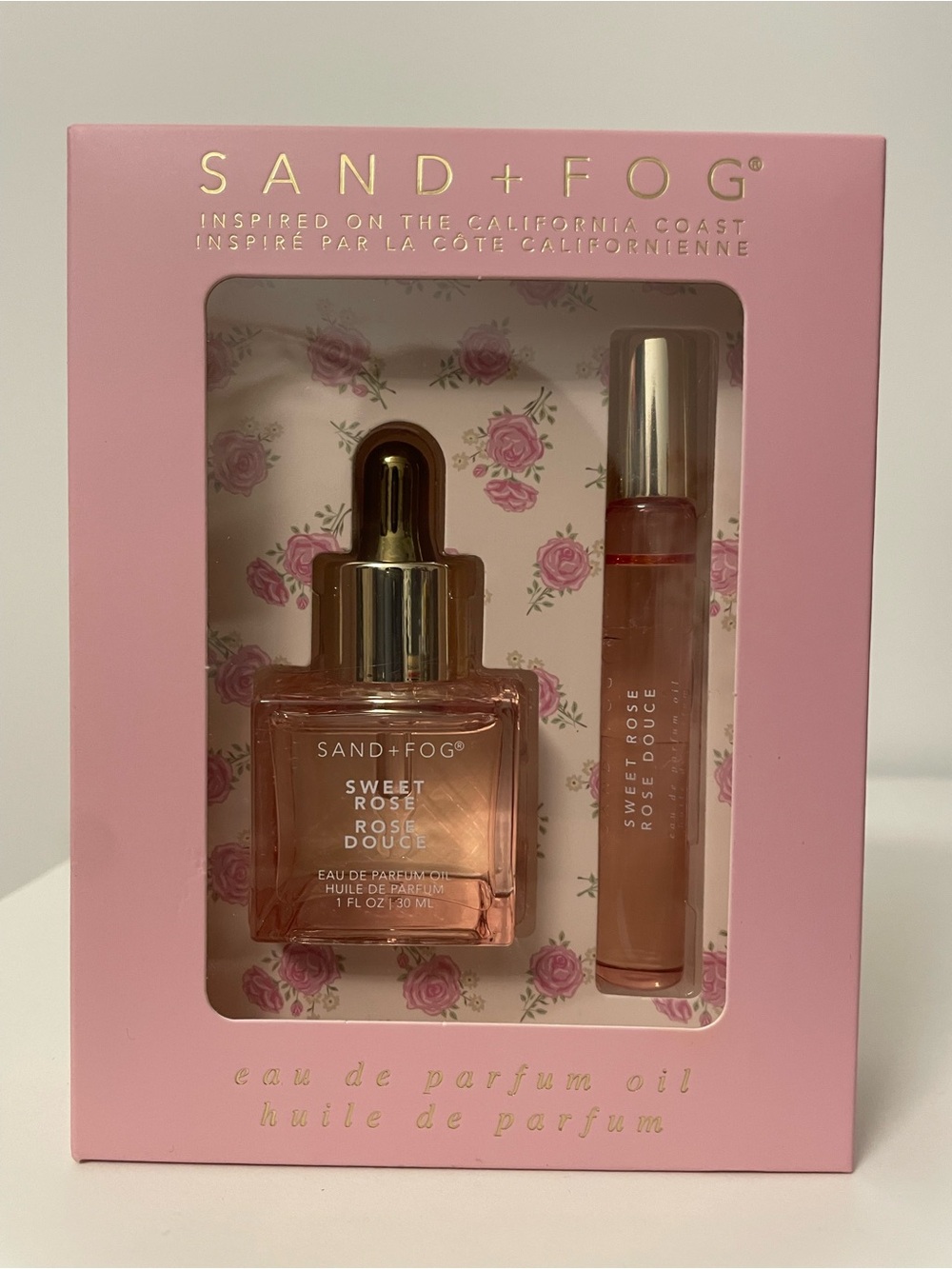NWT SAND + FOG Sweet Rose Eau de Parfum Oil Set